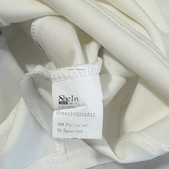 SHEIN White Mini Dress with Black Accents - Picture 2 of 4